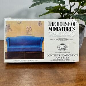 The House of Miniatures Dollhouse Furniture Unassembled Kit Chippendale Sofa